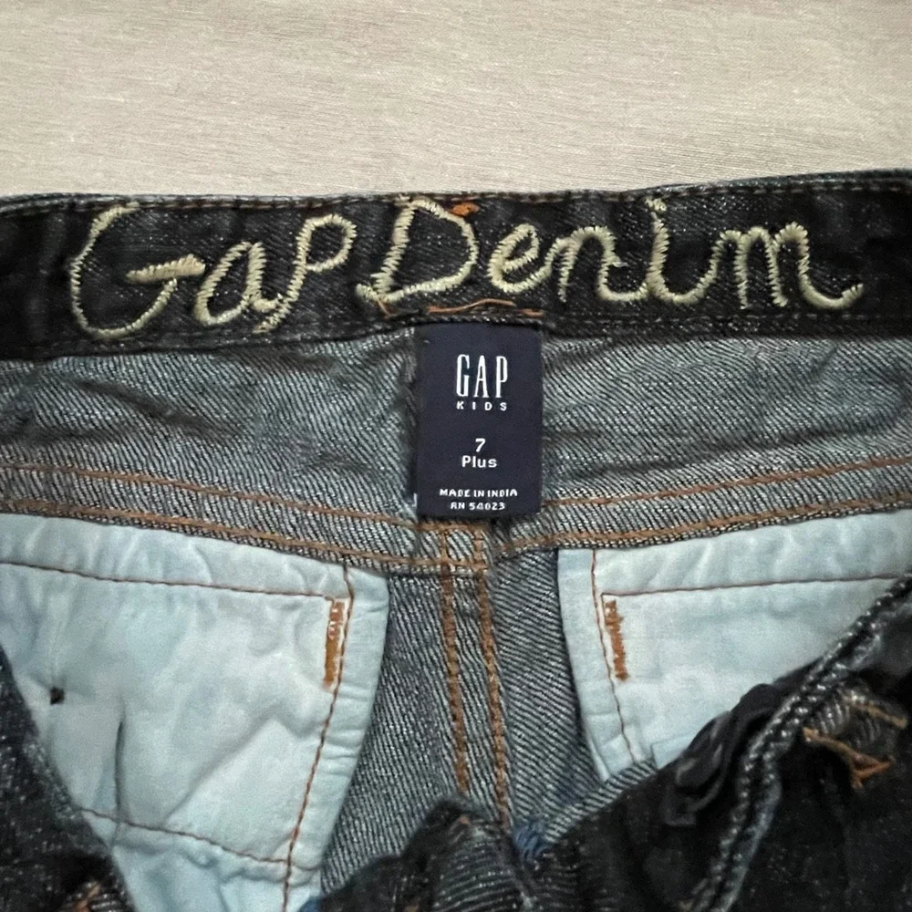 Gap Kids Girls Cropped Flare Jeans Size 7 Plus Dark Wash